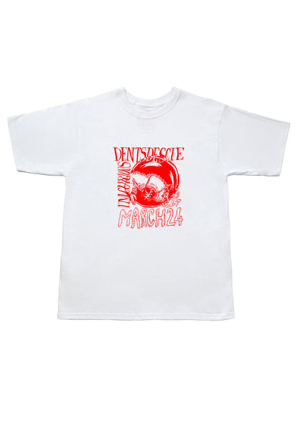 Dents de Scie® BBY down the gutter T-shirt blanc encre rouge