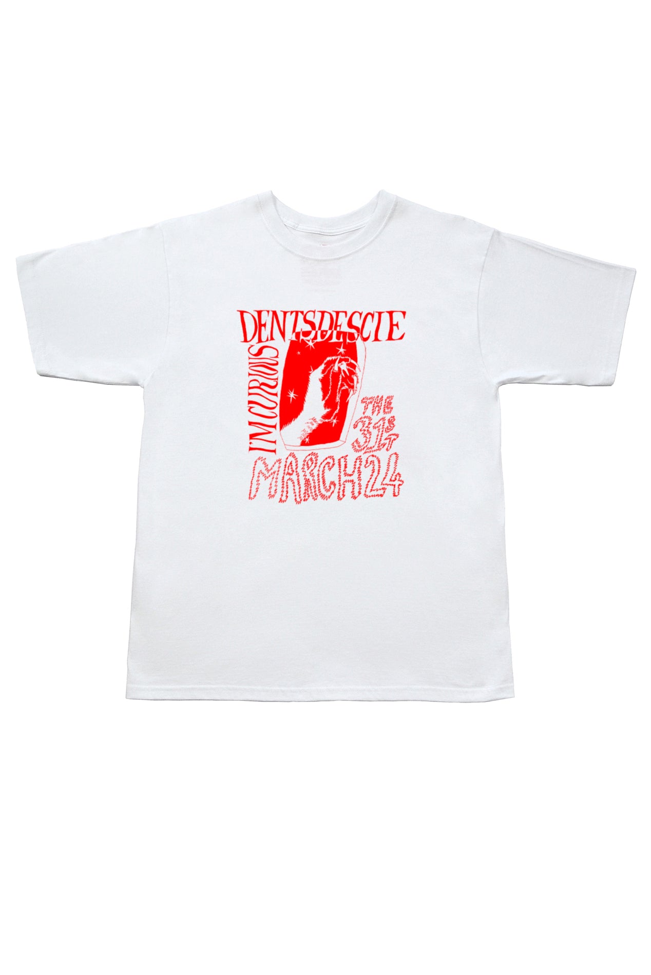 Dents de Scie® The wolf's tooth T-shirt blanc encre rouge